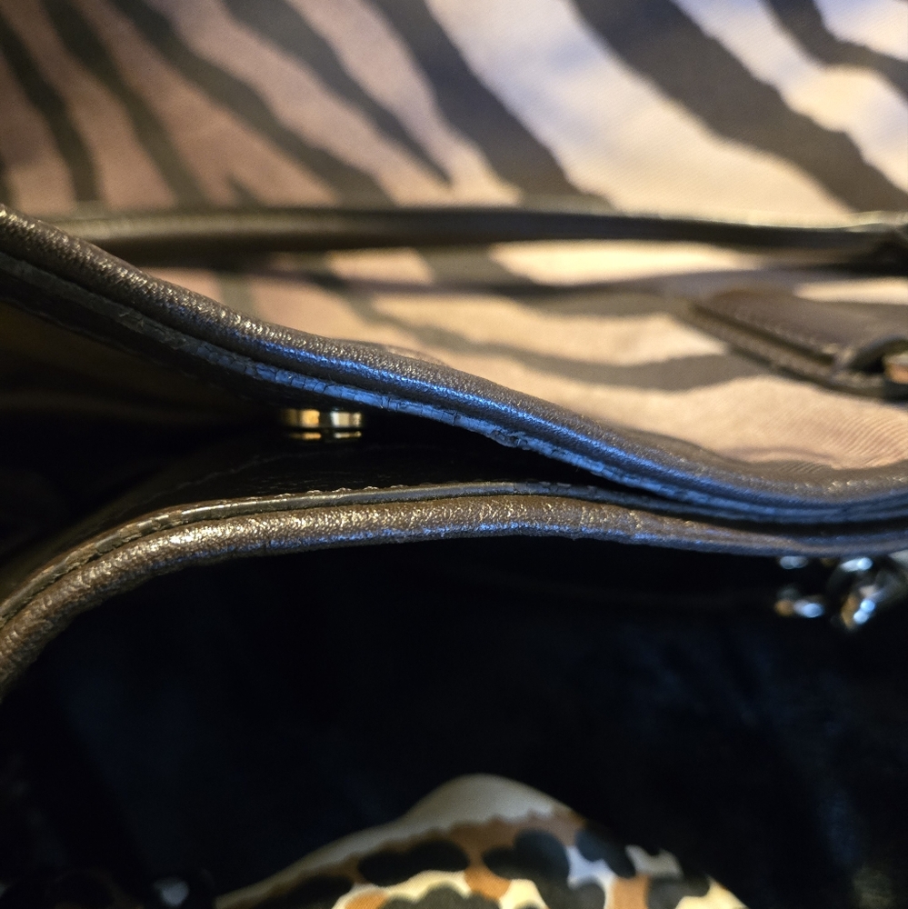 Coach Madison Phobe Zebra Print Tote Brown With Gold Hardware - Picture 9 of 12